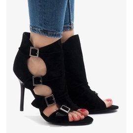 Kvinnors svart mocka bundna arbetarstövlar