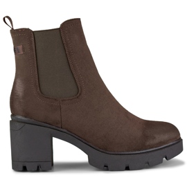 Klassiska damstövlar i mocka Adeline brun