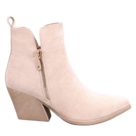 Ripley Beige cowboystövlar för kvinnor