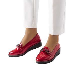 Inna Röda wedge loafers från Erin