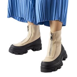 Beige chunky ankelboots från Morley