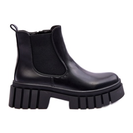 PG1 Chunky Leather Boots Chelsea Boots Black Orryss svart