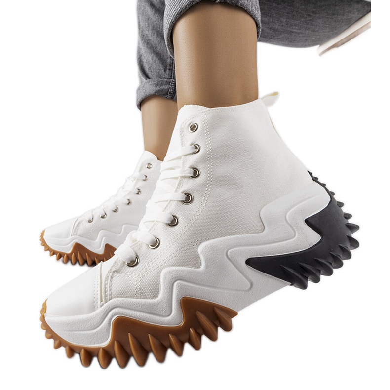 Vita sportsneakers med tjock sula från Toro