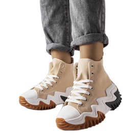 Beige chunky sula sneakers från Toro
