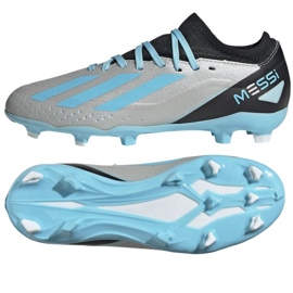 Adidas X Crazyfast Messi.3 Fg Jr IE4077 fotbollsskor grå nyanser av grått