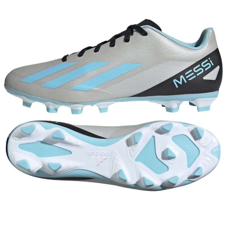 Adidas X Crazyfast Messi.4 FxG M IE4072 fotbollsskor grå nyanser av grå