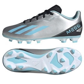 Adidas X Crazyfast Messi.4 FxG Jr IE4071 fotbollsskor grå nyanser av grått