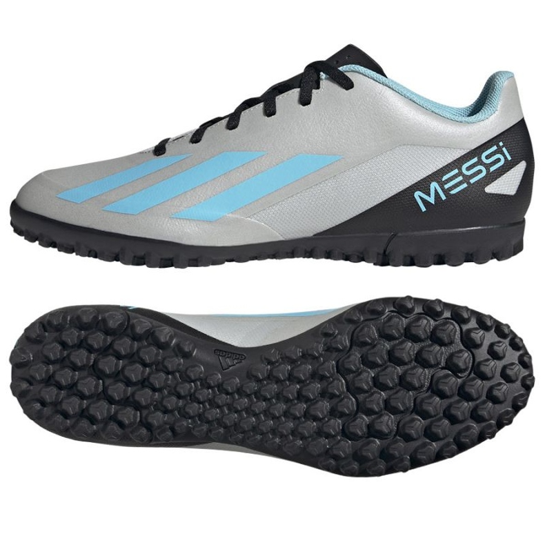 Adidas X Crazyfast Messi.4 Tf M IE4069 fotbollsskor grå nyanser av grå