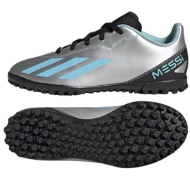 Adidas X Crazyfast Messi.4 Tf Jr IE4068 fotbollsskor grå nyanser av grått