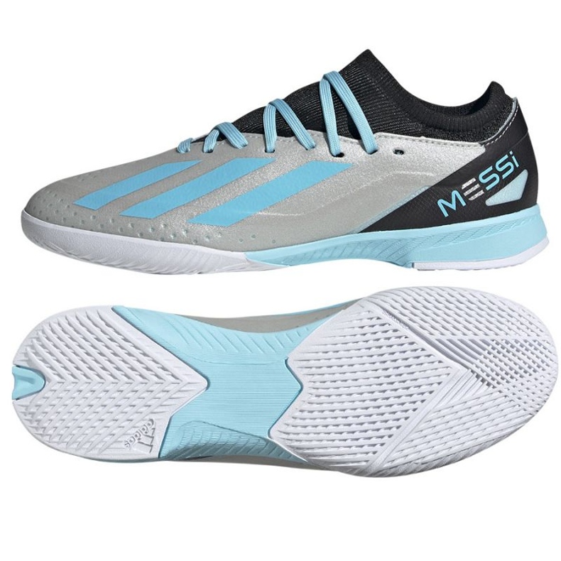 Adidas X Crazyfast Messi.3 In Jr IE4075 fotbollsskor silver-