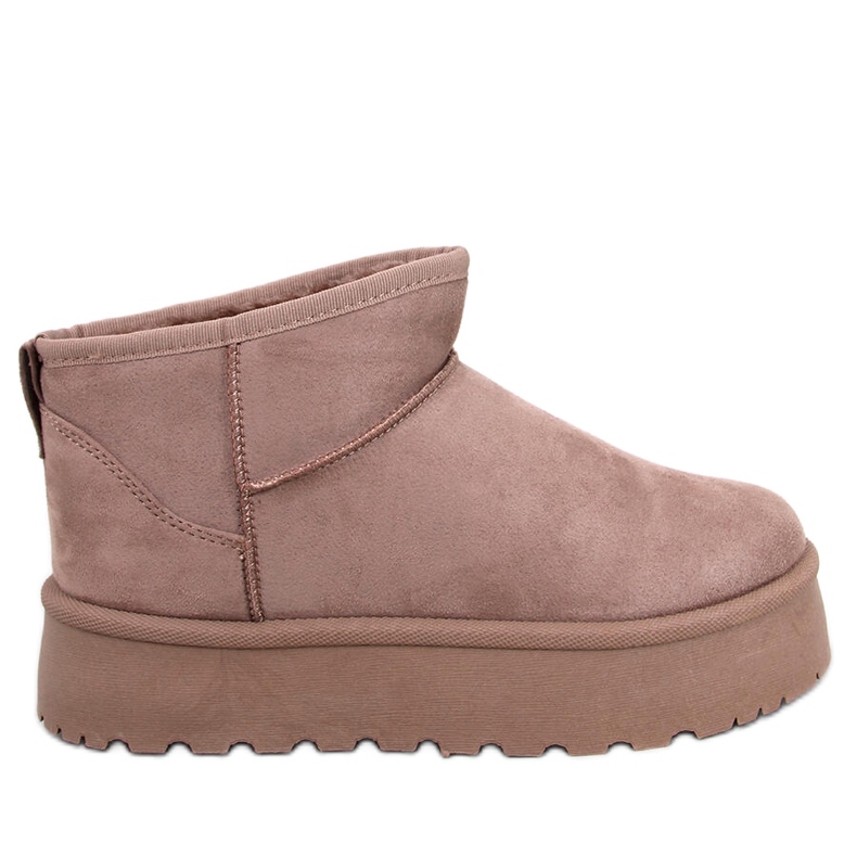 Solnis Khaki plattform korta snökängor beige