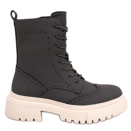 Aubert Gröna snörstövlar