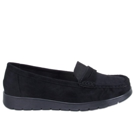 Mocka loafers med läder innersula Marit Black svart