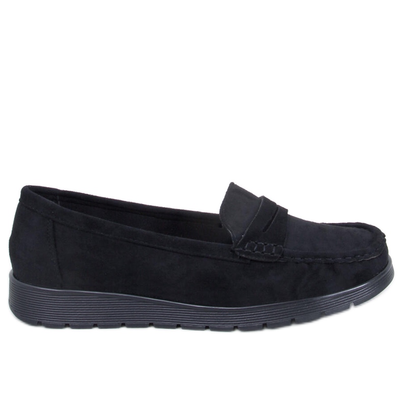 Mocka loafers med läder innersula Marit Black svart