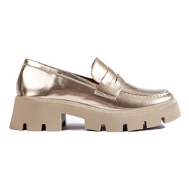 Dammockasiner i guld på tjock sula från Shelovet gyllene