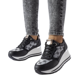 Svarta wedge sneakers från Rouxi