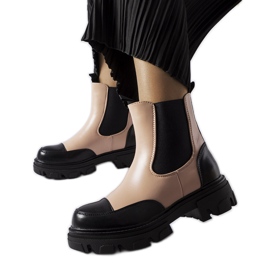 Svarta och rosa slip-on boots från Albany