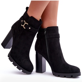 FB2 Stövlar i mocka på hög klack Svart Liani