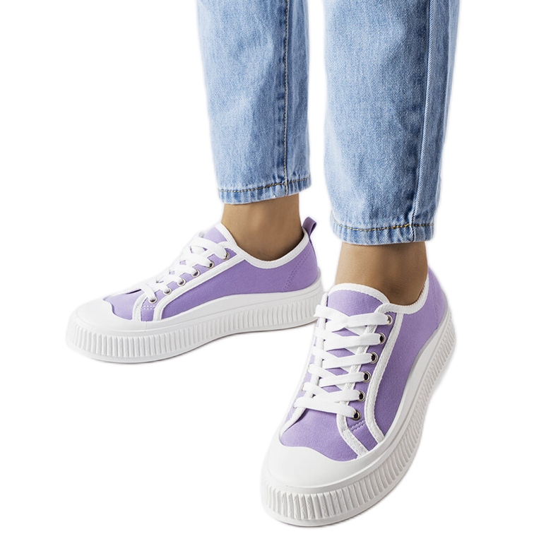 Lila platåsneakers från Alfianello violett