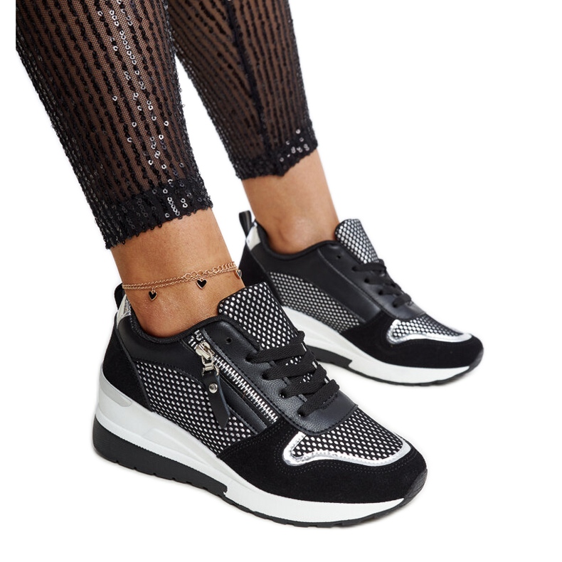 Inna Svarta wedge sneakers från Fastello