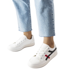 Vita platta sneakers från Bonafous