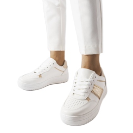 Vita och guld sport sneakers från Parma