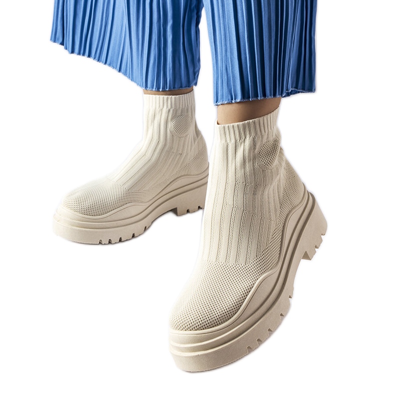 Marks beige high top sneakers