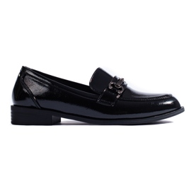 Lackade eleganta svarta Shelovet loafers