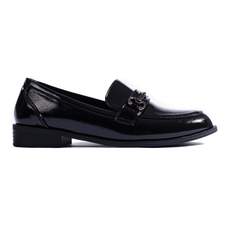 Lackade eleganta svarta Shelovet loafers