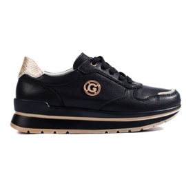 Plattskor i svart läder från Shelovet