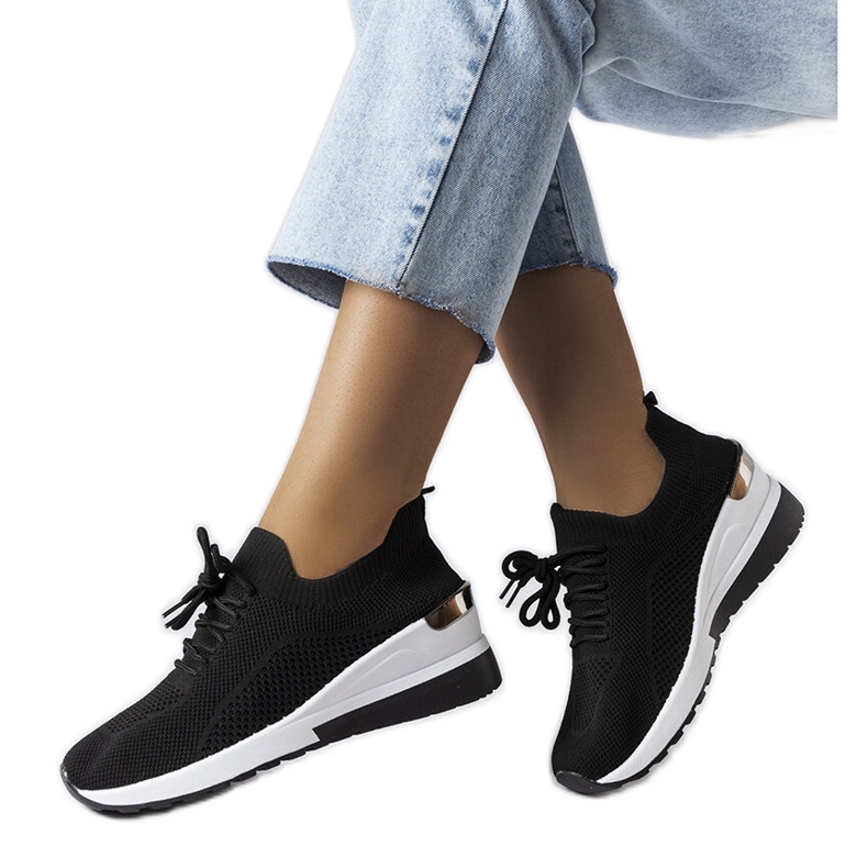 Inna Svarta wedge sneakers från Alberica