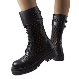 Svarta genombrutna Amarante-arbetare