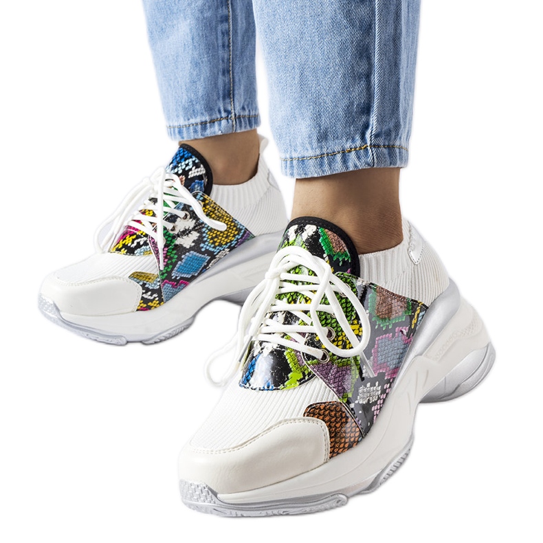 Vita sneakers med djuraccent från Filiberto