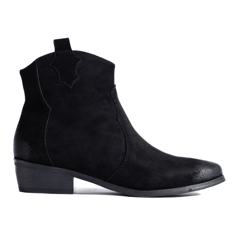 W. Potocki Svarta cowboystövlar för kvinnor Potocki mocka