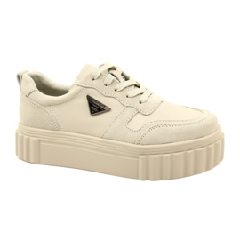 Beige läder Creepers Filippo DP4913/23 BE beige