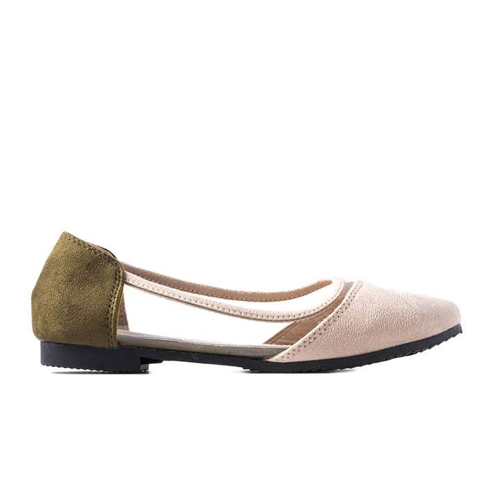 Kortes beige mocka ballerinas för barn