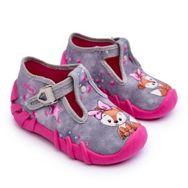 BEFADO S.A. Befado Squirrels Slippers Skor 110P467 Grå och Rosa