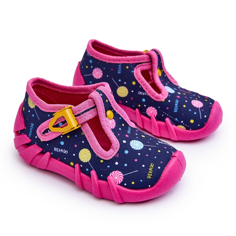 BEFADO S.A. Befado 110P471 Skor för flickor, rosa och marinblå