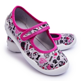 BEFADO S.A. Befado ballerinatofflor för barn 114X521 Grå och Rosa