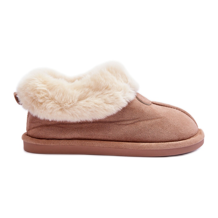 FB3 Beige Lanoze Damtofflor Med Päls