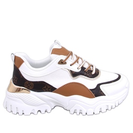 Nesbit White wedge sneakers vit