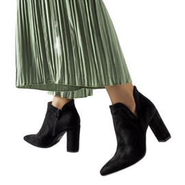 Cammoro ankelboots i svart mocka