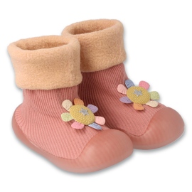Befado baby 002P054 rosa med en blomma