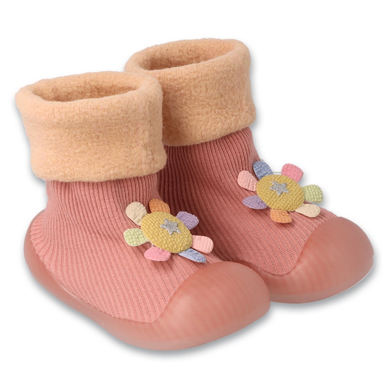 Befado baby 002P054 rosa med en blomma