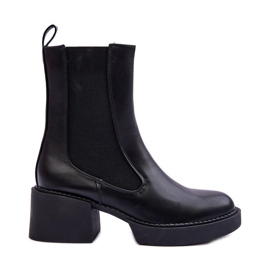 Chelsea boots med massiva höga klackar, Black Ironna svart