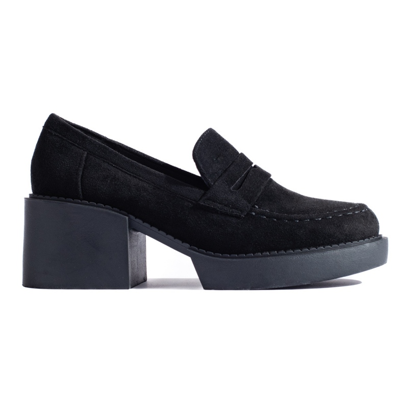 Shelovet kvinnors svarta mockaskor