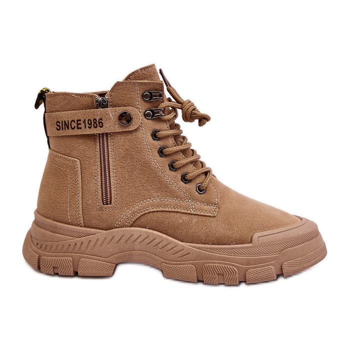 Isolerad mocka dam ankelstövlar Beige Jailina