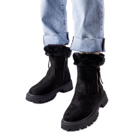 Svarta snökängor för kvinnor, Trigoso eko-mocka