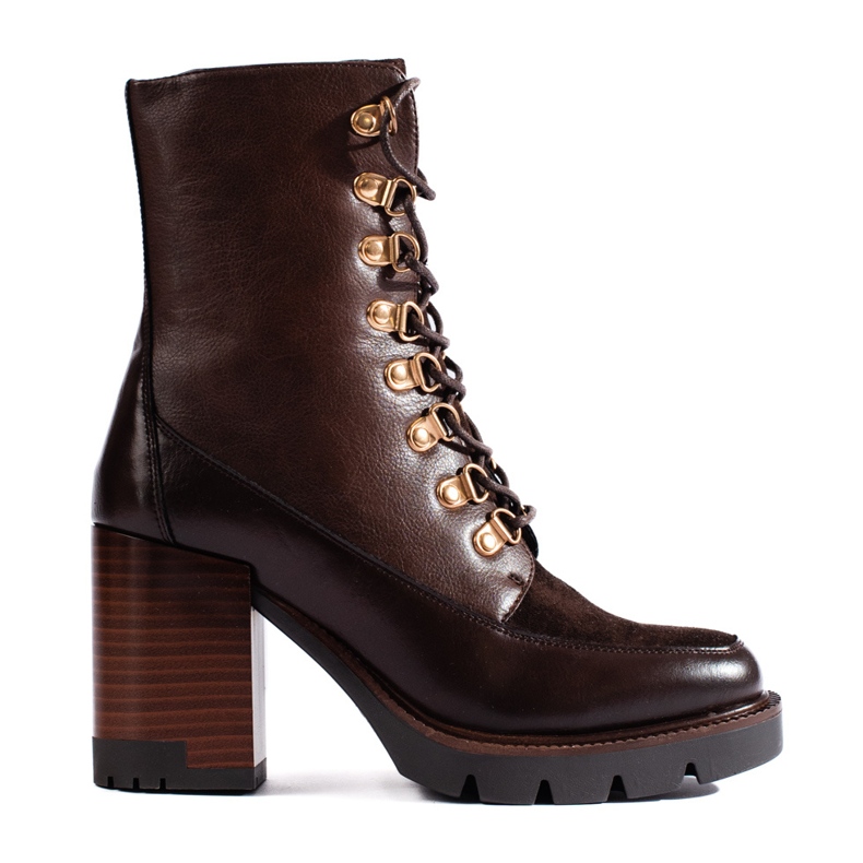 Vinceza bruna stövlar med snörning