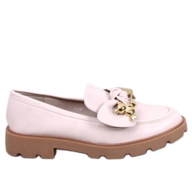 Loafers med en gyllene björn Honey Beige